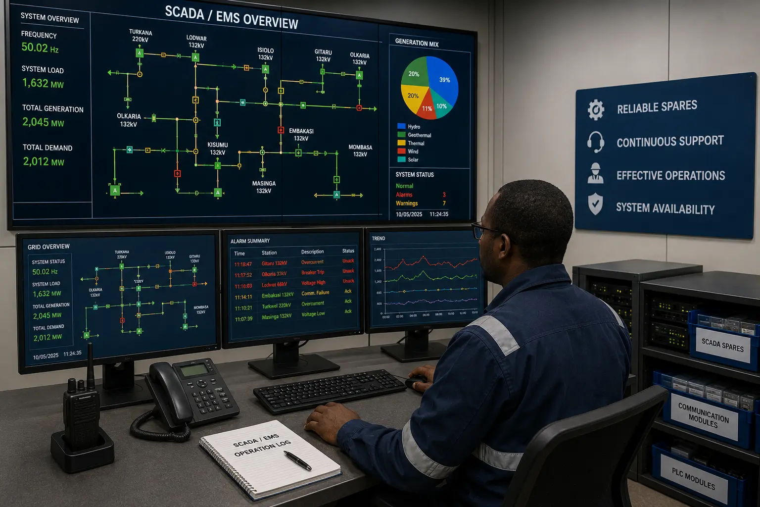 Kenya Power SCADA / EMS support visual