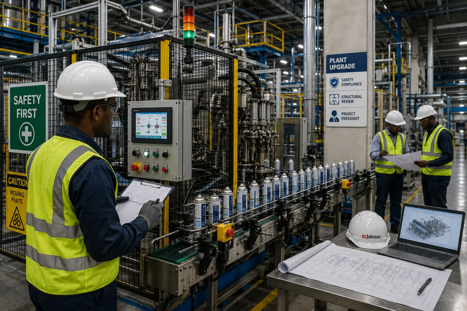 SC Johnson aerosol plant safety & upgrade visual